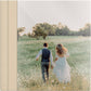 Champagne leatherette wedding album, full acrylic photo cover, 12x12