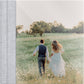 Cold Grey linen wedding album, full acrylic photo cover, 12x12