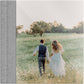 Elephant Grey suede wedding album, full acrylic photo cover, 12x12