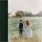 Emerald Green velvet wedding album, full acrylic photo cover, 12x12