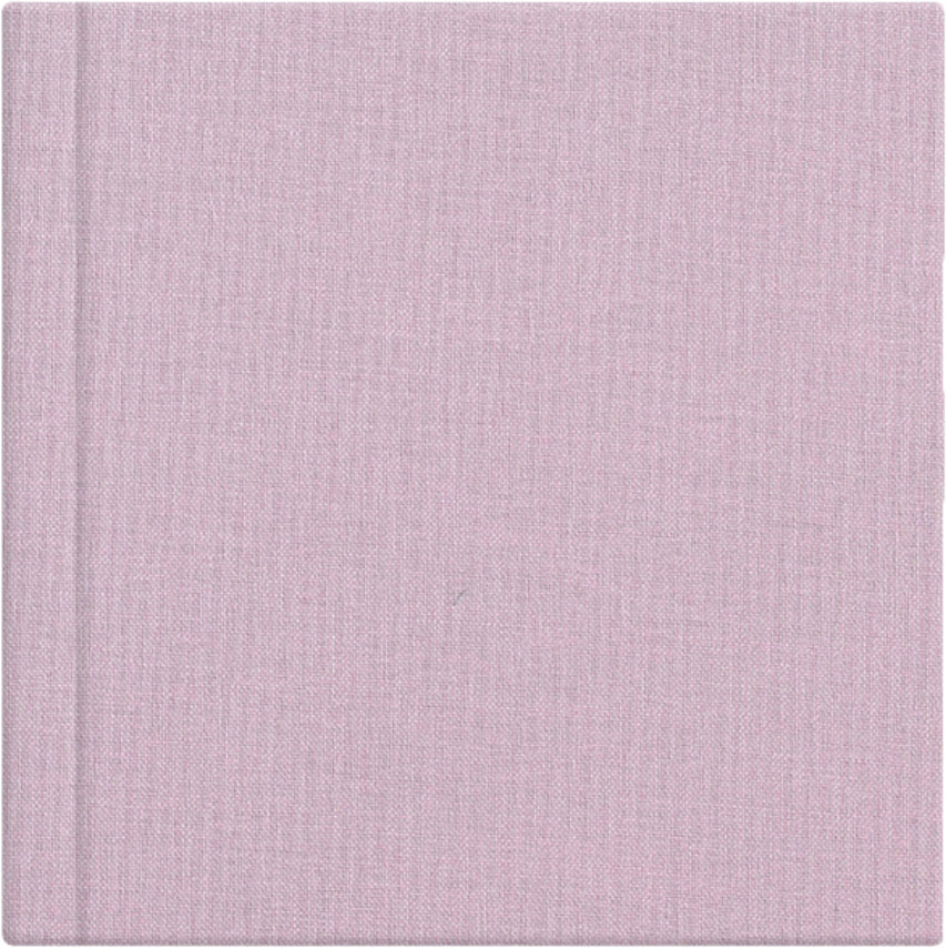 Blush Pink linen wedding album cover, 12x12