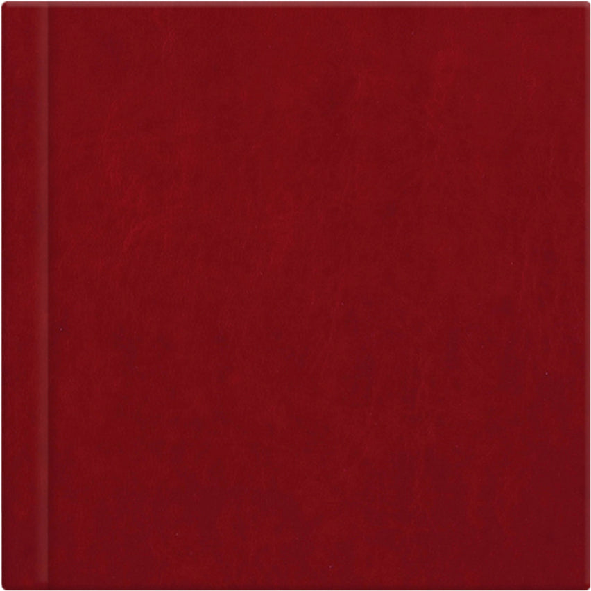 Red Vintage leatherette wedding album cover, 12x12