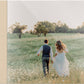 Champagne leatherette wedding album, full acrylic photo cover, 18x12
