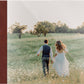 Ginger Vintage leatherette wedding album, full acrylic photo cover, 18x12