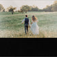 Raven Black leatherette wedding album, half acrylic photo cover, 18x12