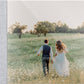Cold Grey linen wedding album, full acrylic photo cover, 18x12
