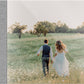 Elephant Grey suede wedding album, full acrylic photo cover, 18x12