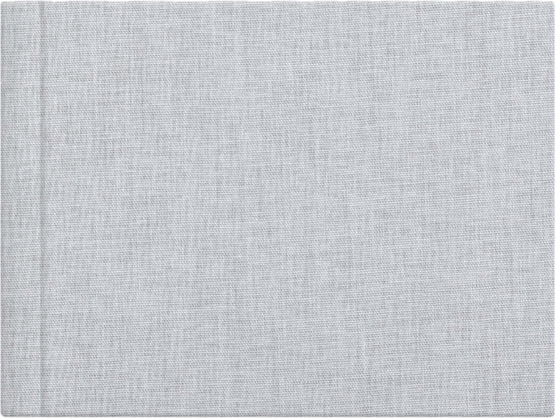 Cold Grey linen wedding album cover, 18x12