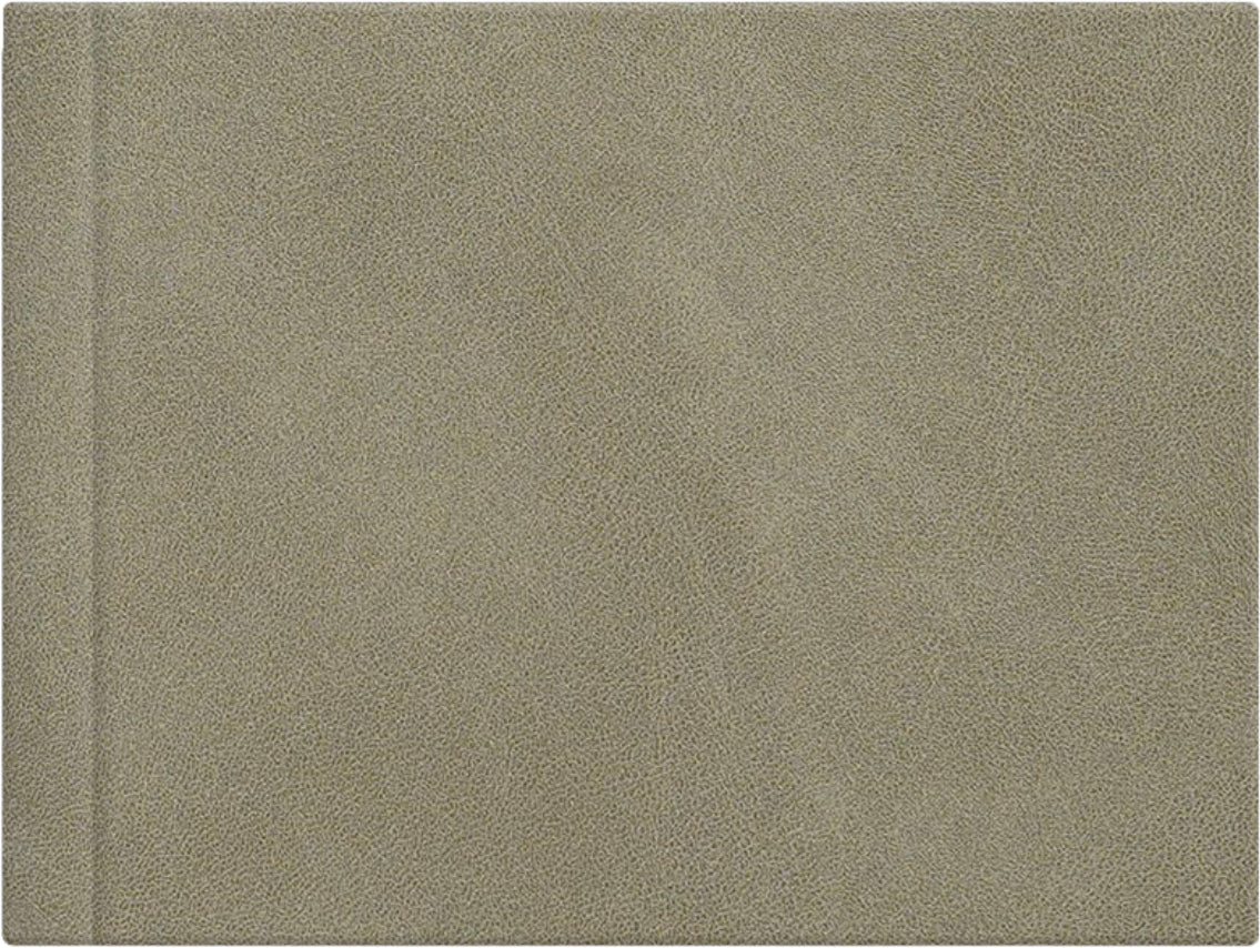 Nubuck Olive leatherette wedding album cover, 18x12