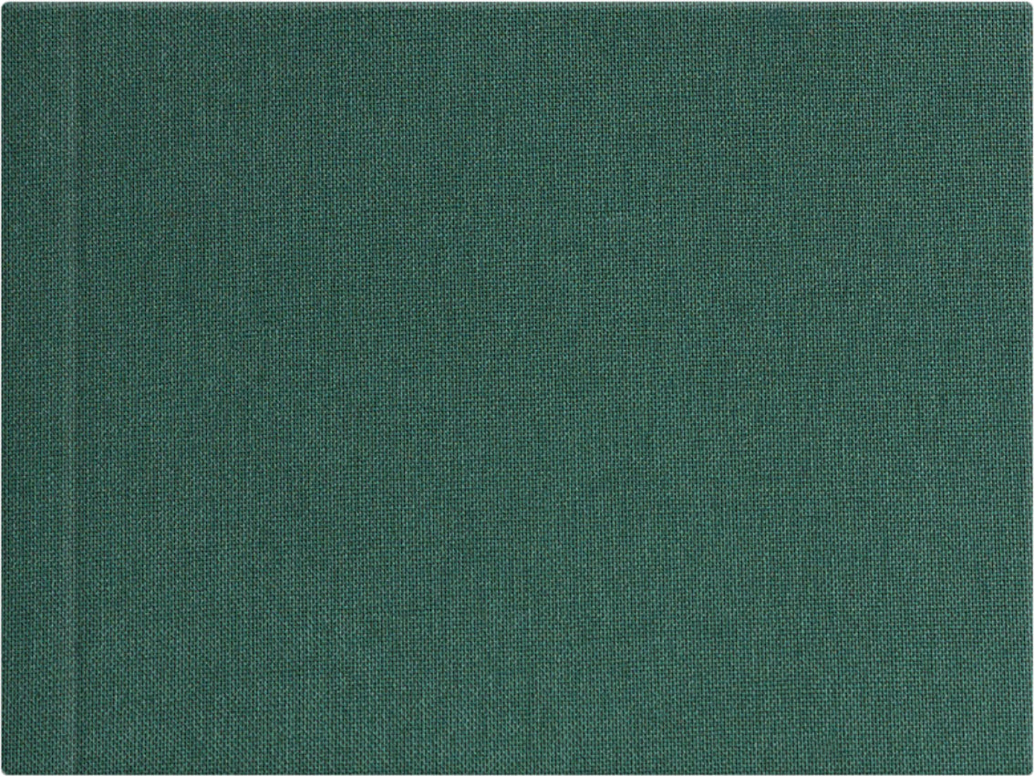Spruce Green linen wedding album cover, 18x12