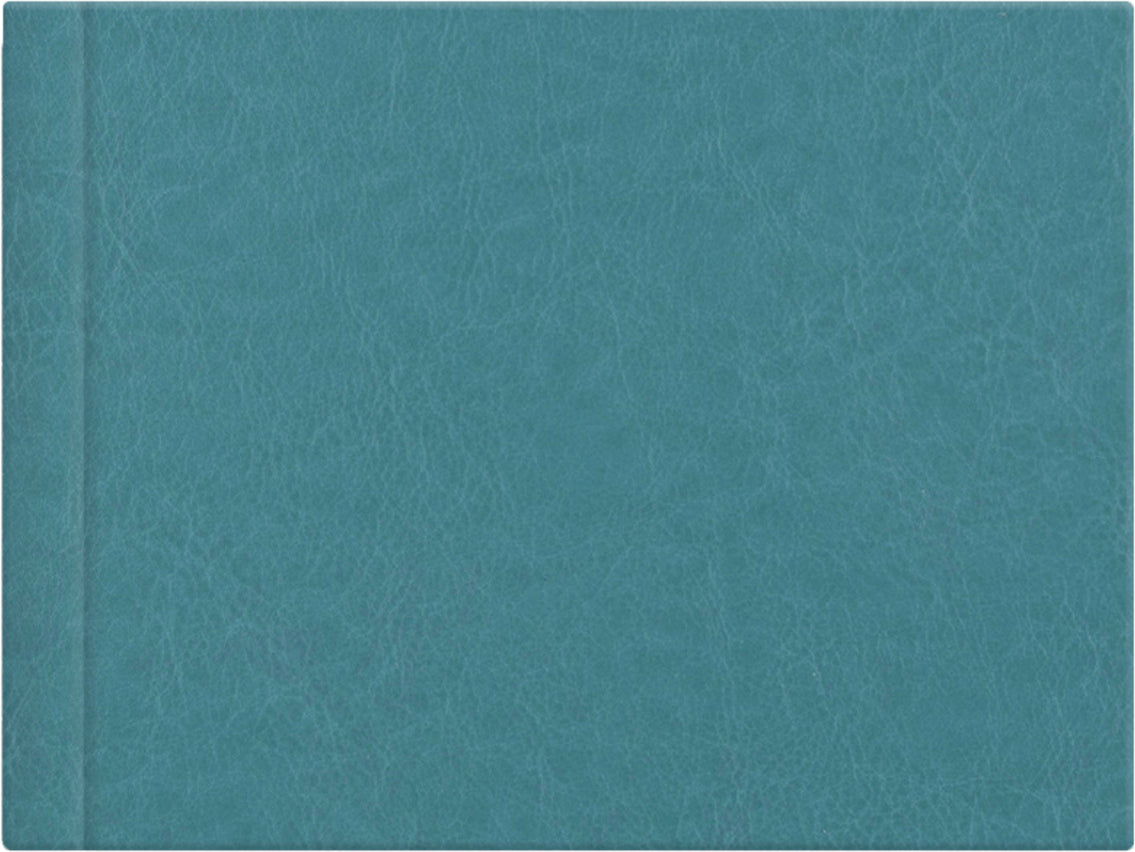 Turquoise leatherette wedding album cover, 18x12