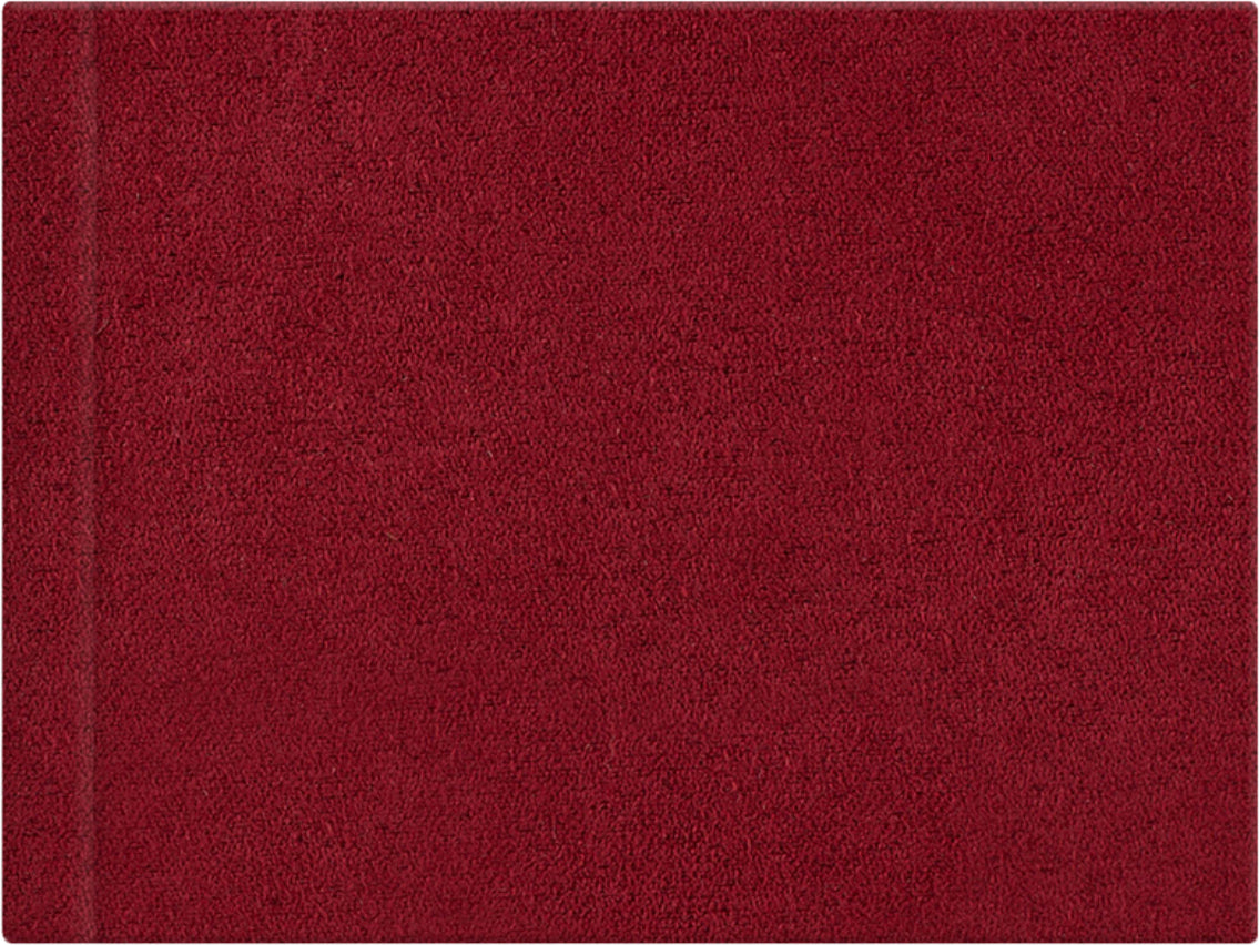 Cardinal Red suede wedding album cover, 18x12
