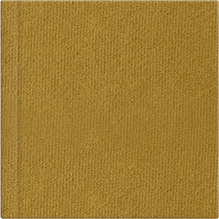 Dijon Yellow velvet wedding album cover, 12x12