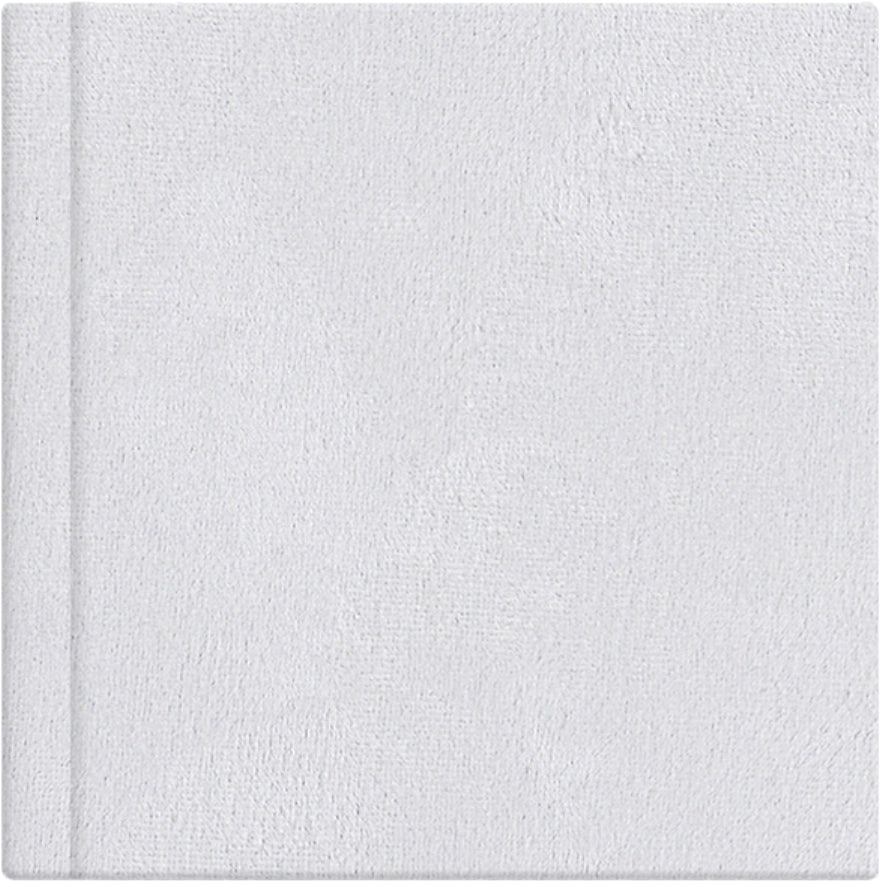 Off White velvet wedding album cover, 12x12
