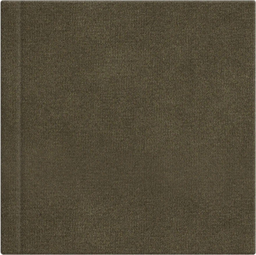Taupe Brown velvet wedding album cover, 12x12
