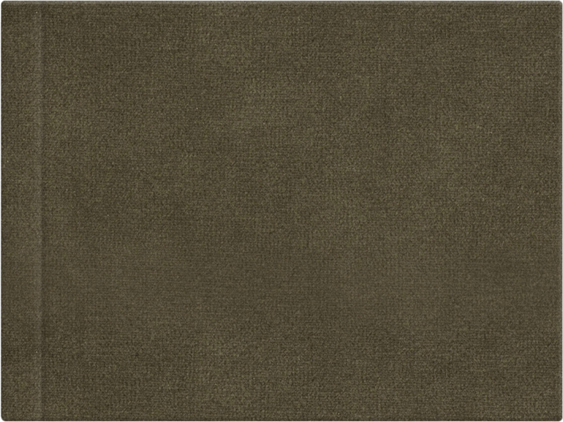Taupe Brown velvet wedding album cover, 18x12