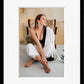 Portrait framed photo print in a black frame with a white mount