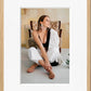 Portrait framed photo print in a natural oak frame with a white mount
