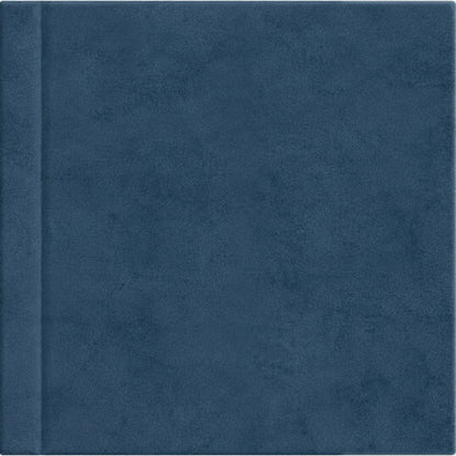 Deep blue velvet wedding album cover, 12x12