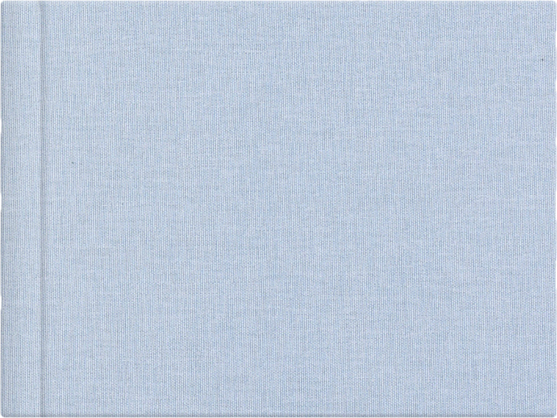 Baby Blue linen wedding album cover, 18x12